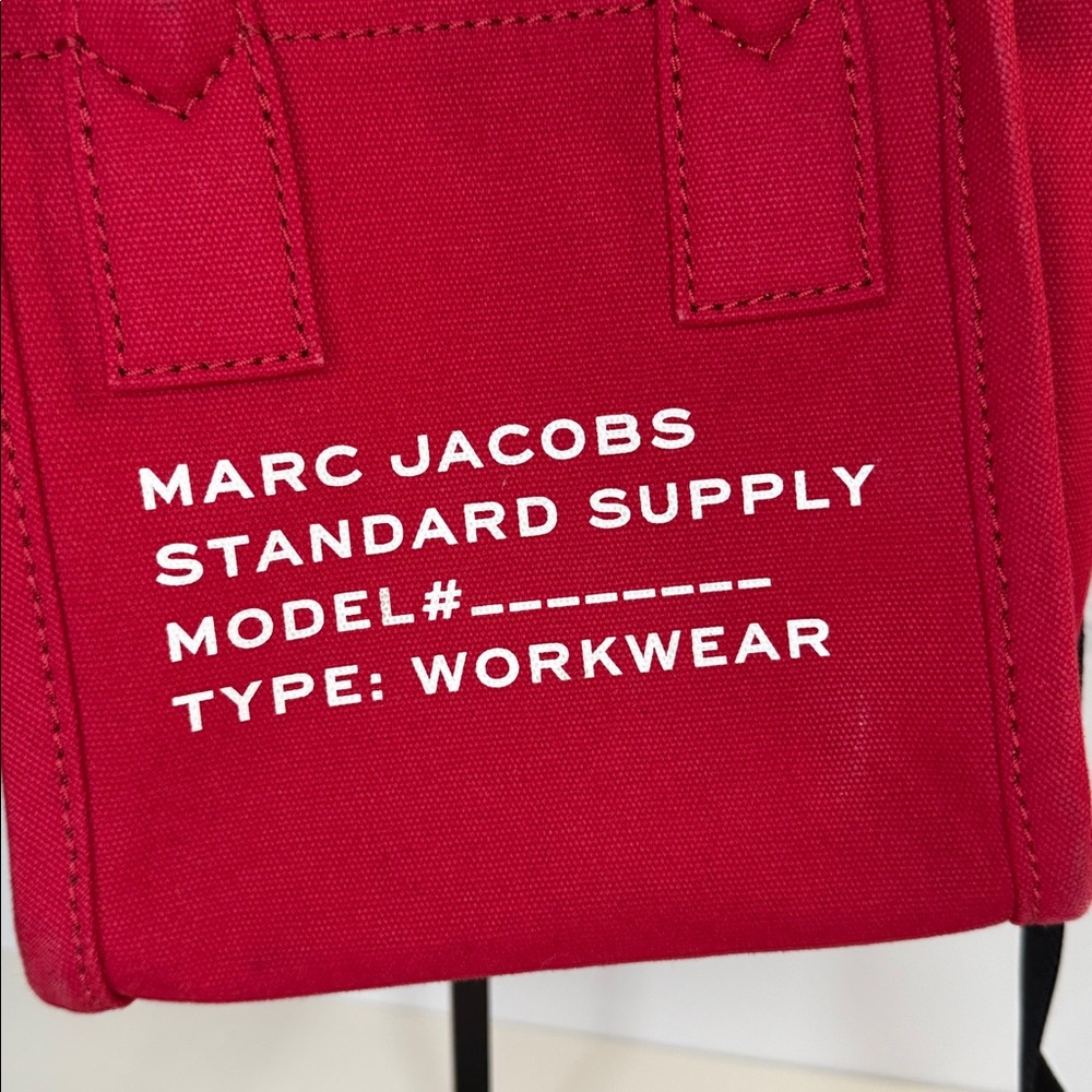 Marc Jacobs crossbody work tote small saavy red purse bag - Picture 3 of 12